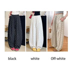 Pantalon Large en Lin à Pois - Look Fluide d'Été