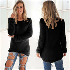 Pull Oversize en Coton Décontracté pour Femme – Sweat Col Rond Coupe Ample Style Hipster Streetwear