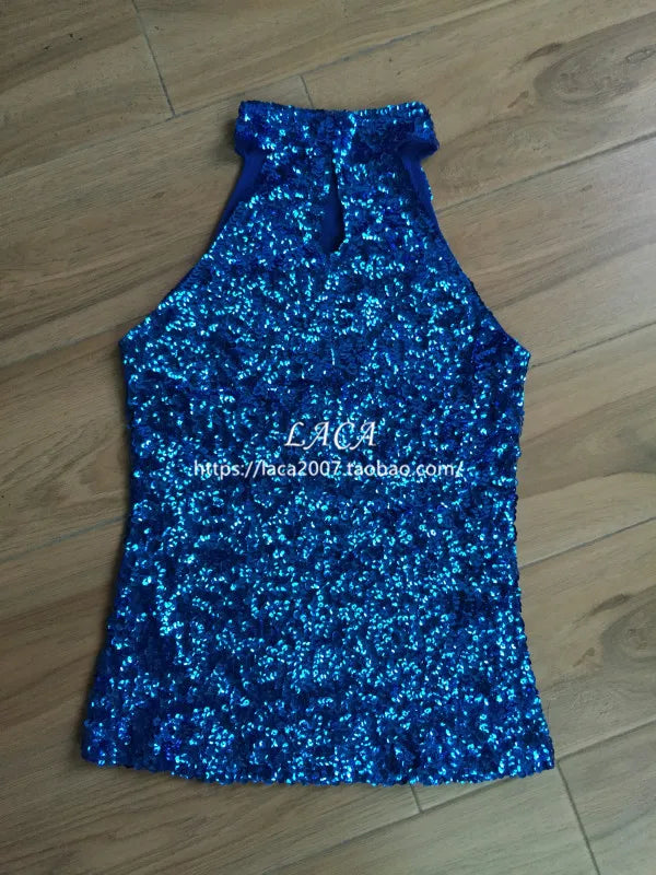 Débardeur Paillettes Femme - Top Clubwear Sexy