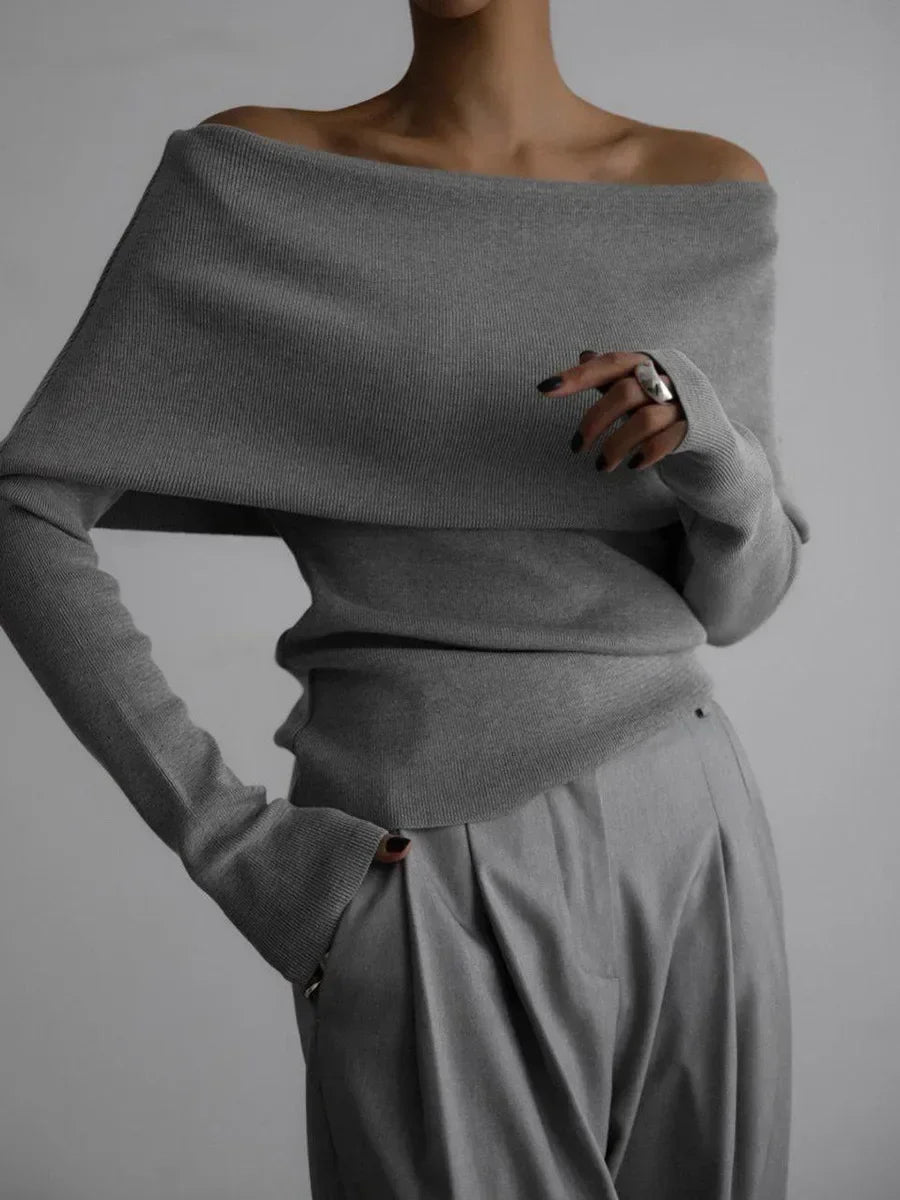 Haut Asymétrique Épaules Dénudées pour Femme - Orinchic