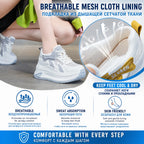 Fujin 8 cm Air Mesh synthétique microfibre cuir grosses baskets femmes été creux été plate-forme chaussures plates compensées sandales chaussures