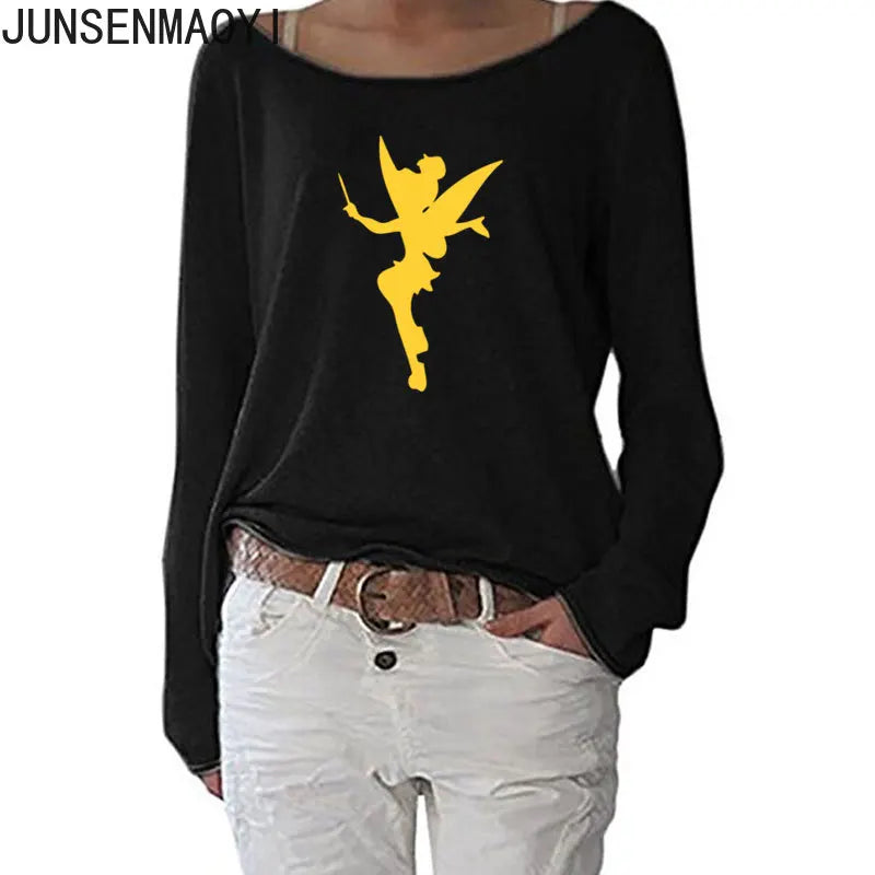 T-Shirt Manches Longues Humour Femme - Haut Fluide Stretch