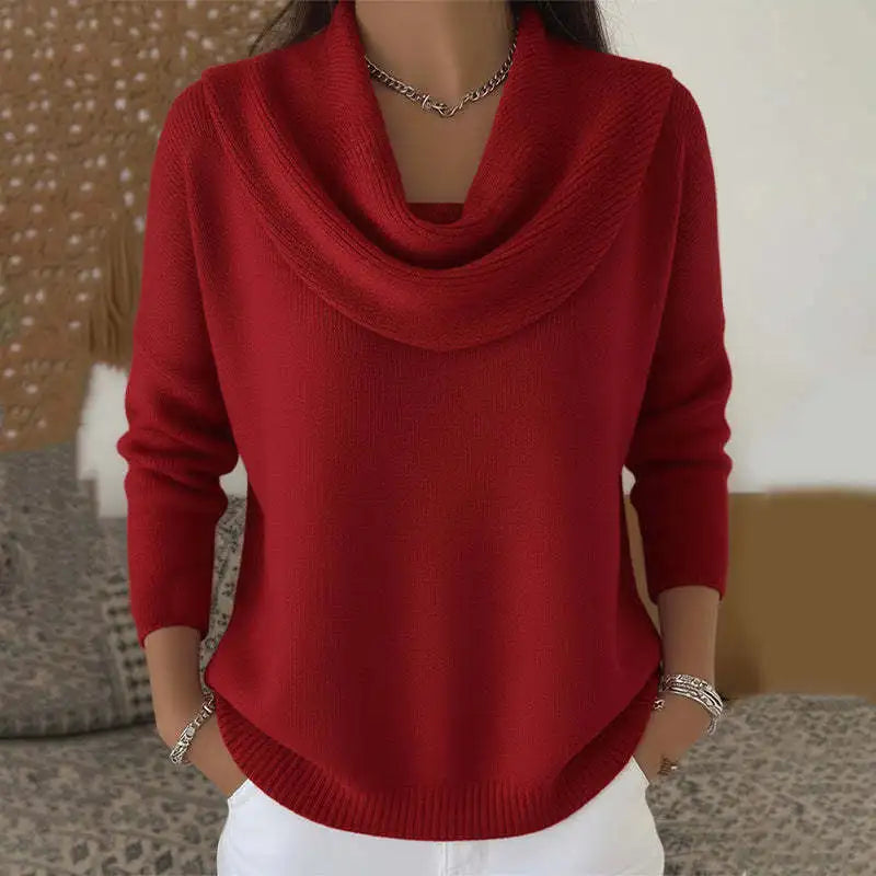 Pull Ample Col U/V Décontracté – Style Casual & Polyvalent