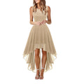 Robe de Soirée Vintage en Dentelle pour Femme – Robe Formelle de Demoiselle d'Honneur avec Ourlet Irrégulier