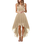 Robe de Soirée Vintage en Dentelle pour Femme – Robe Formelle de Demoiselle d'Honneur avec Ourlet Irrégulier