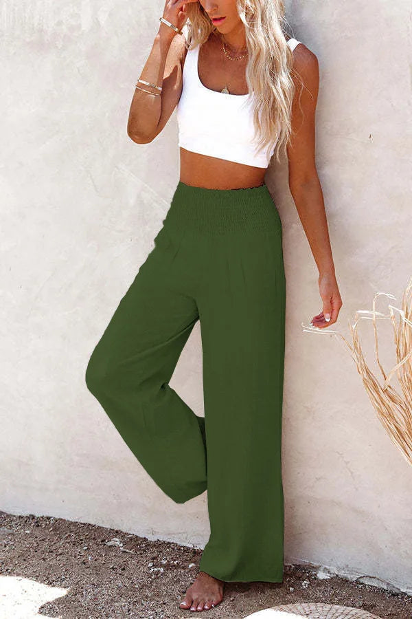 Pantalon en Lin et Coton pour Femme – Coupe Bloomers Fluide et Style Zen