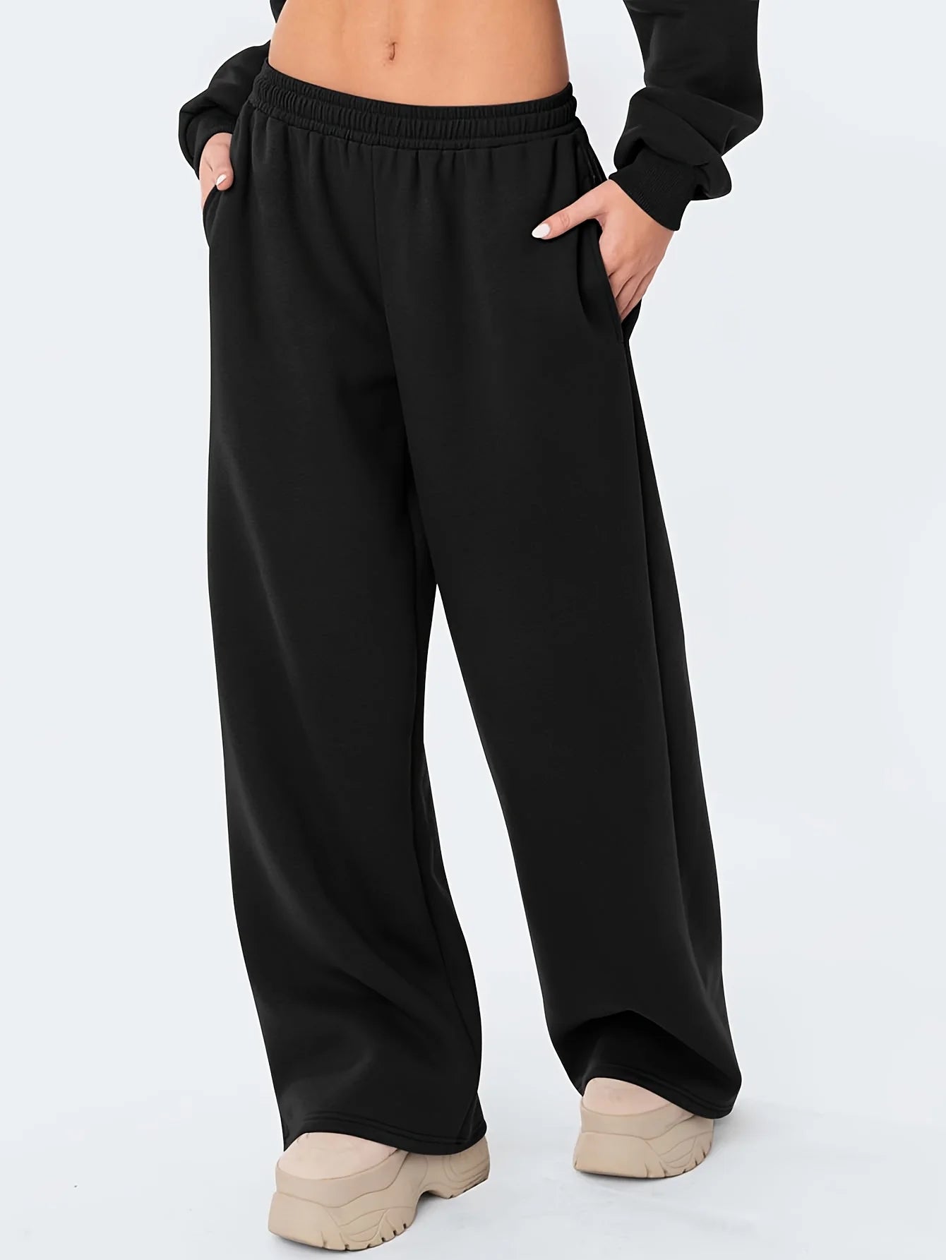 Pantalon de Jogging Ample à Jambes Larges - Style Streetwear Hiver