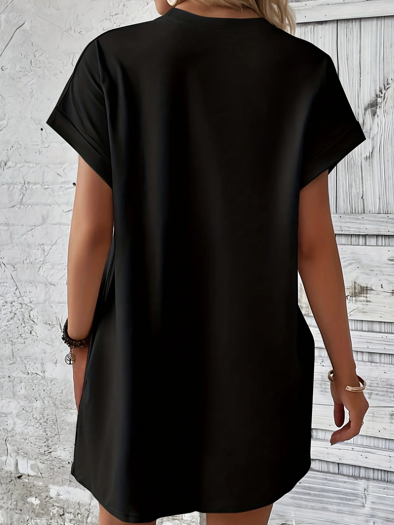 Robe d'été ample pour femmes, motif planète soleil lune imprimé, col rond, manches courtes, poches, confortable, décontractée, grande taille