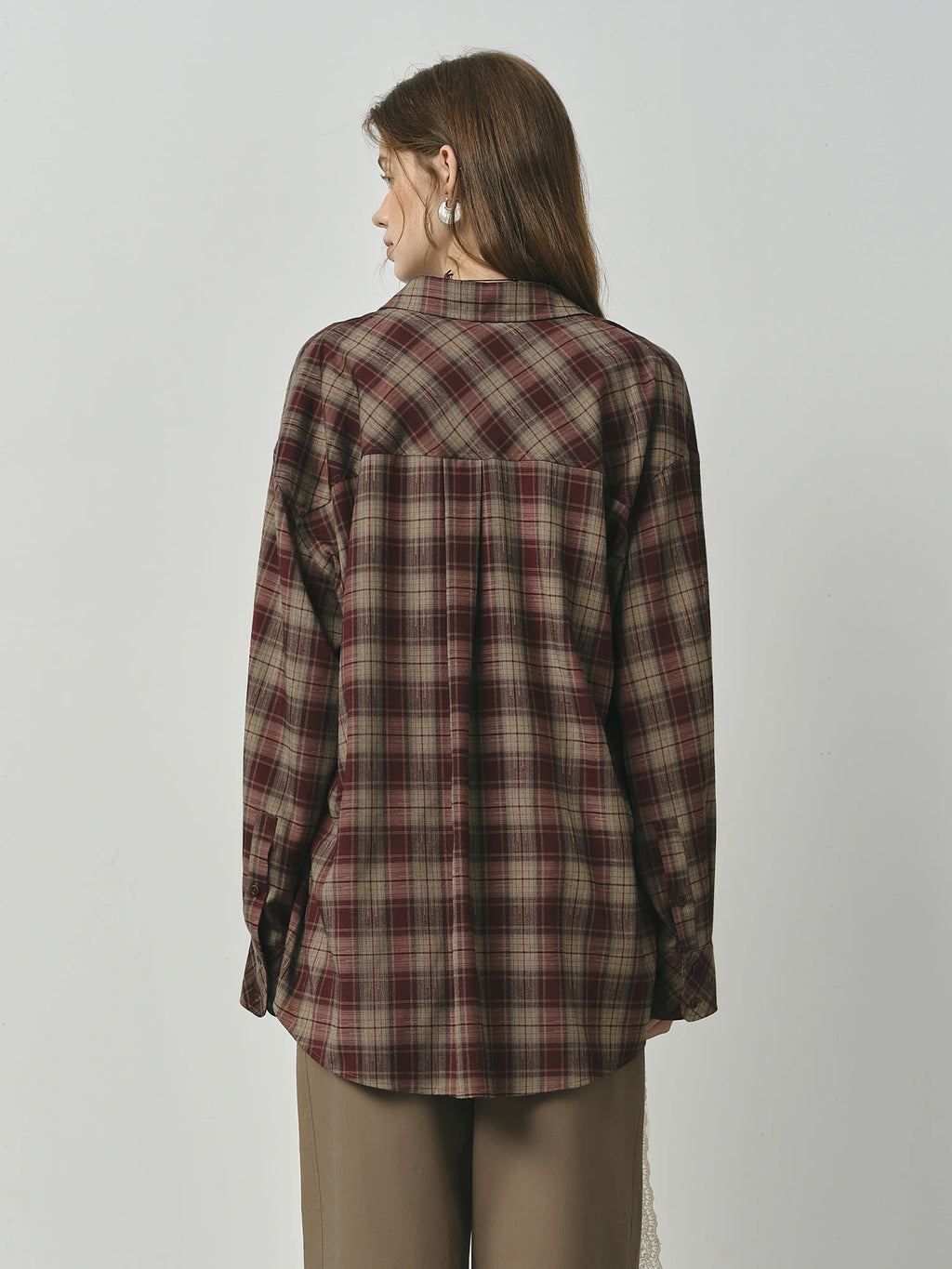 Chemise à Carreaux Rétro Américain pour Femme - FSLE FANSILANEN