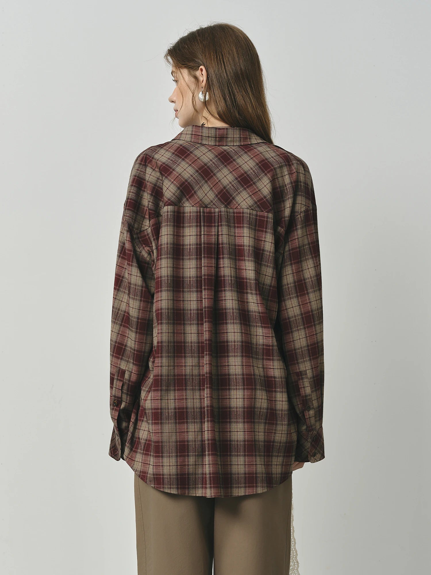 Chemise à Carreaux Rétro Américain pour Femme - FSLE FANSILANEN