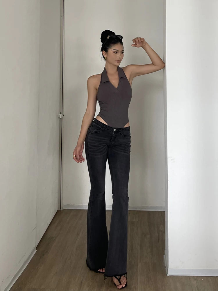 Body Dos Nu en Soie Femme - Top Sexy Slim Womengaga