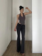 Body Dos Nu en Soie Femme - Top Sexy Slim Womengaga