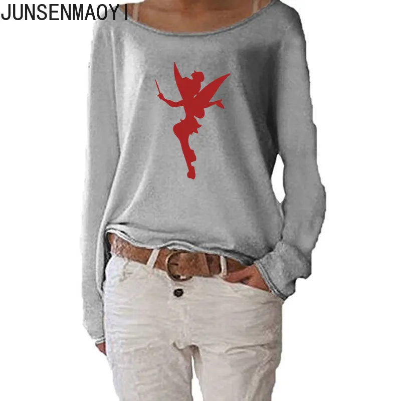 T-Shirt Manches Longues Humour Femme - Haut Fluide Stretch