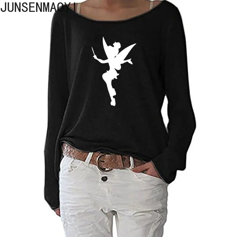 T-Shirt Manches Longues Humour Femme - Haut Fluide Stretch